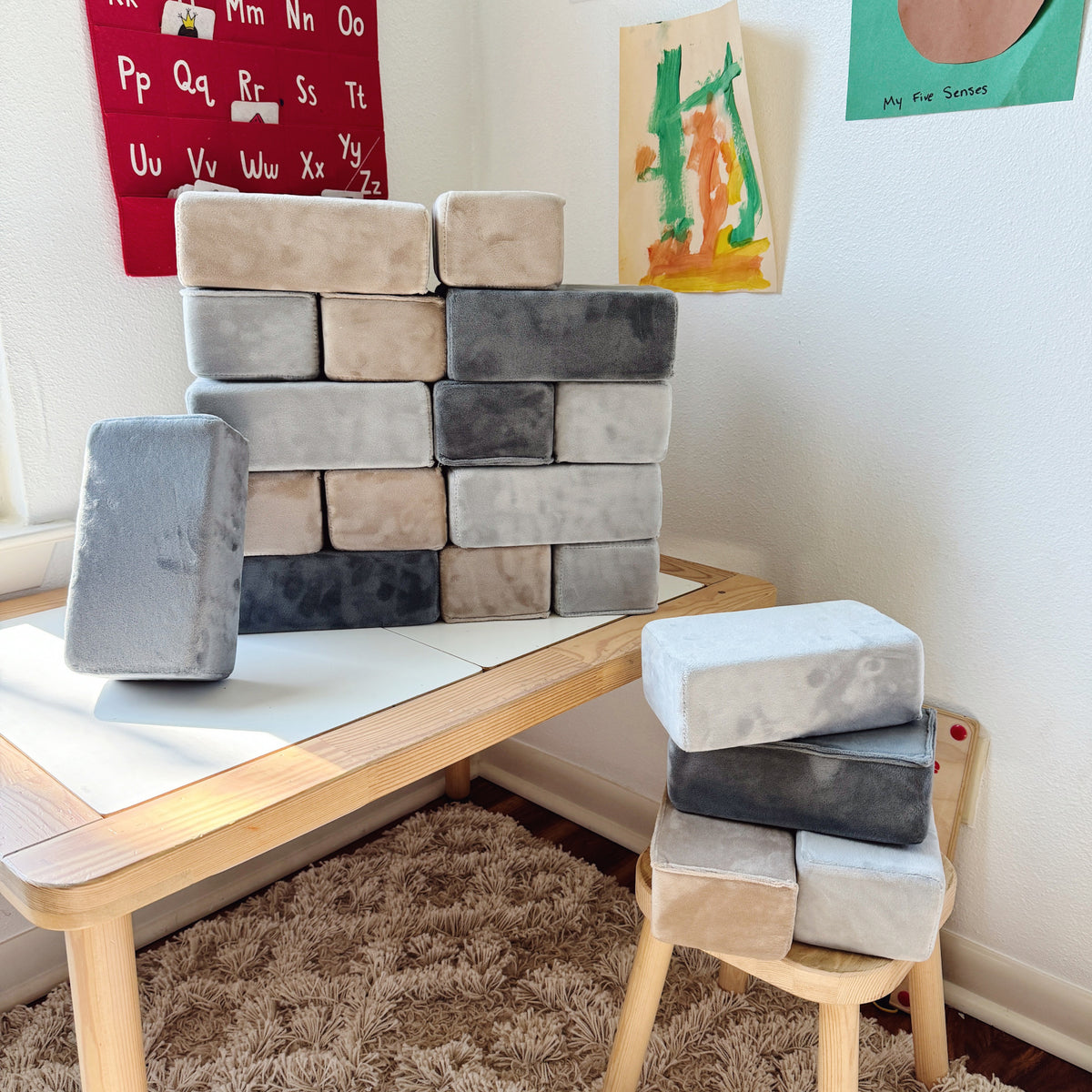 Castle Rock Pack - Luxuriously Soft Building Blocks – Plush Blocks